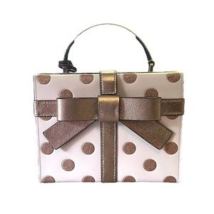 KATE SPADE Wrapping Party Gift Box Crossbody Dot Bag Parchment